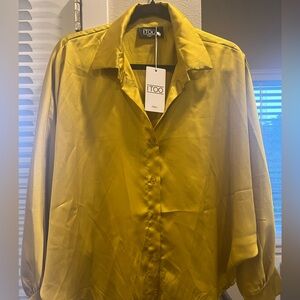 ITOO Mustard Yellow Button-Up Blouse